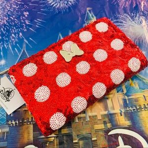 Disney Loungefly Minnie Polka Dot Sequin Wallet